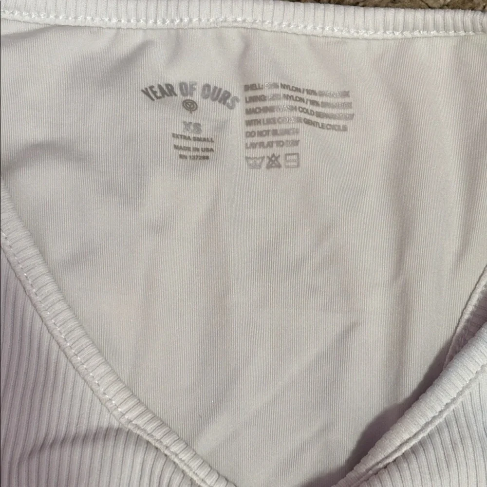 Racer Crop Tank in White - Picture 5 of 5